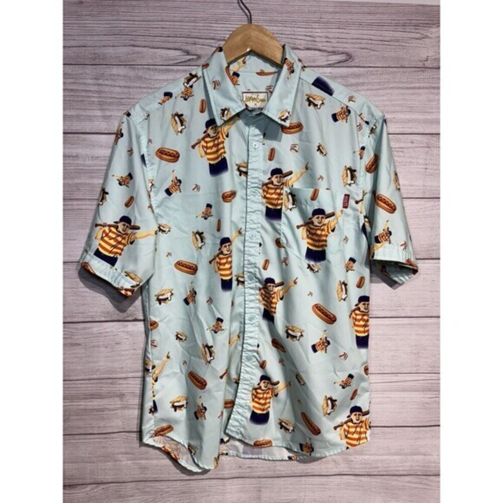 RSVLTS x The Sandlot Great Hambino Short Sleeve Button Up Shirt Men's MEDIUM